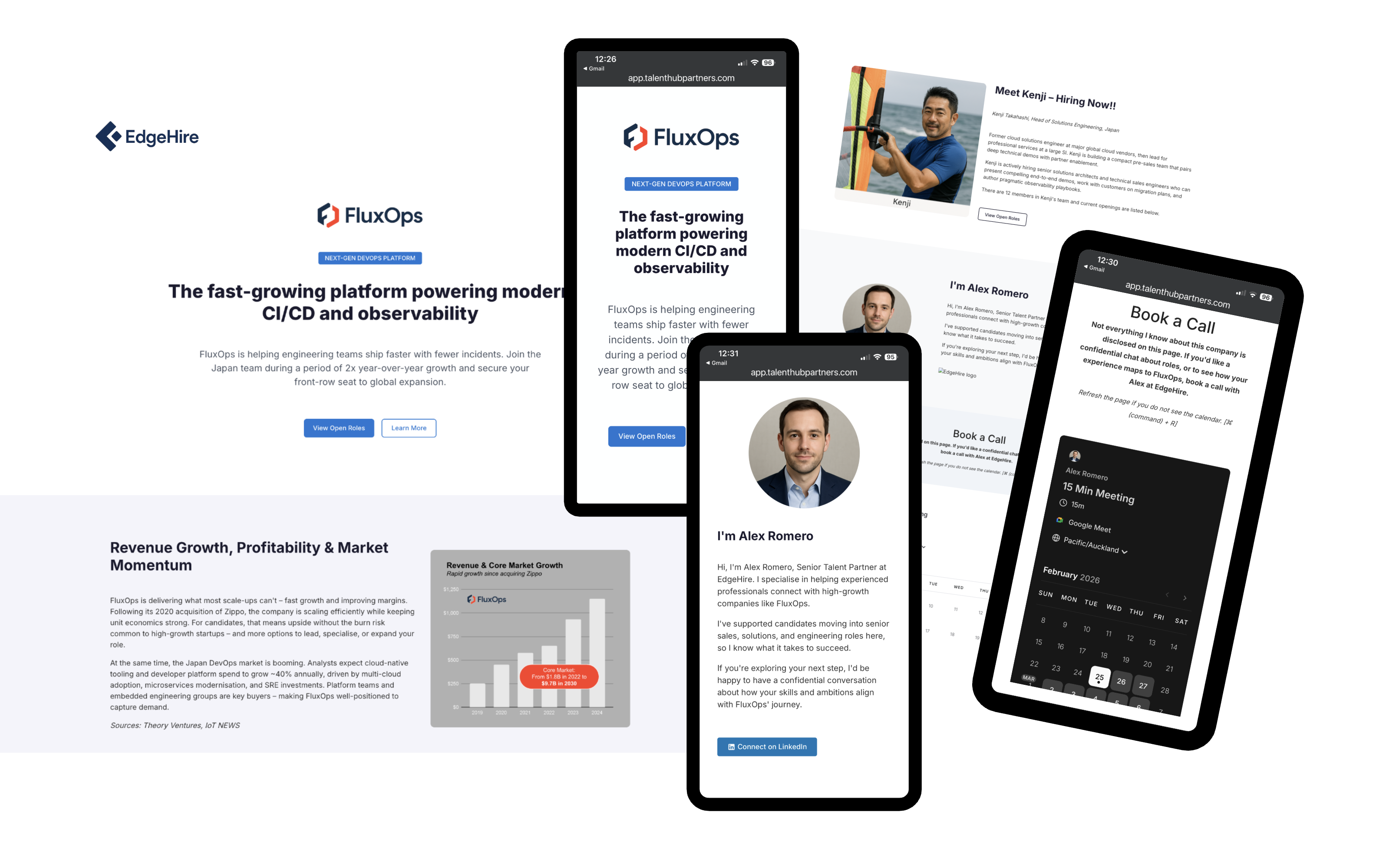 Beautiful pitch page displayed on a screen